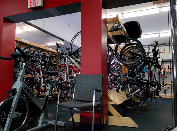 All the nice bikes in storage at AETT