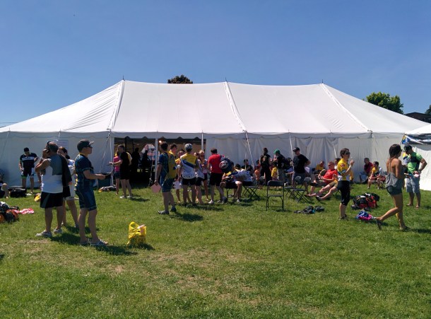 Chiropractic and massage tent