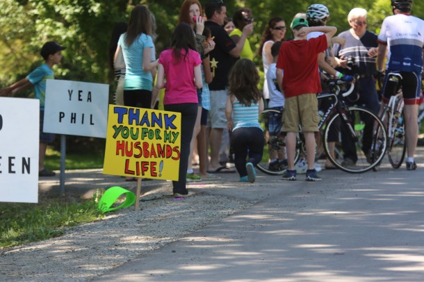 As part of the whole experience, you see a lot of inspiring posters and messages from family members and survivors. Really inspiring.